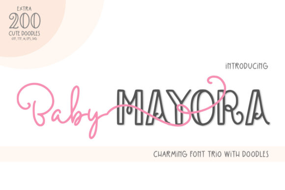 Baby Mayora Font: A Trio Typeface for Playful Campaigns