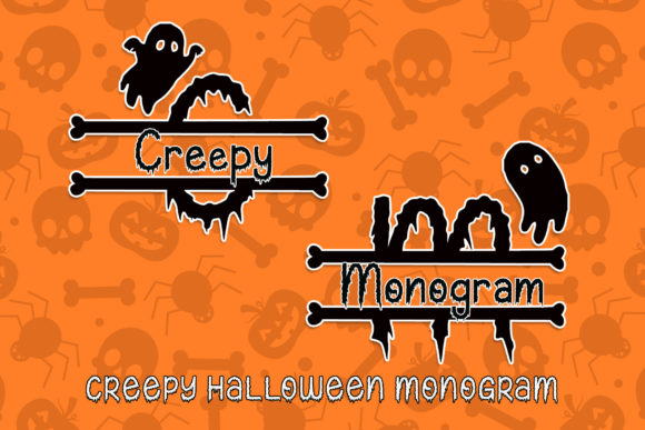 Creepy Halloween Monogram Font for Seasonal Crafts