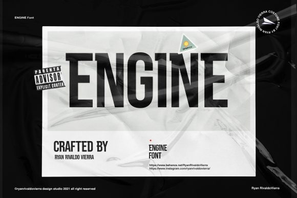 Engine: A Sharp Display Font for Crafters and Product Designers