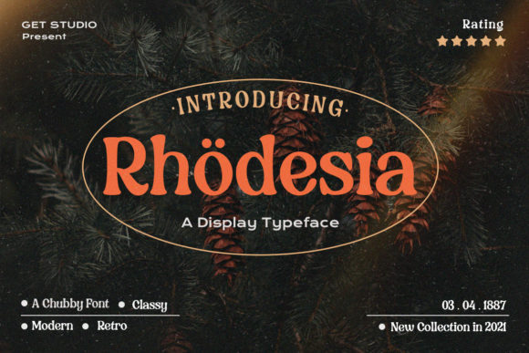 Rhodesia: A Vintage Display Font for Modern Editorial Design
