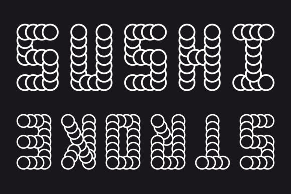 Sushi Stroke Font: Bold Display Typography for Web Design